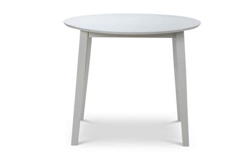 Ourense Grey Lacquered Finish Drop Leaf Round Dining Table 24JB289