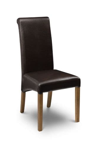 Palencia Hardwood Brown Faux Leather Dining Chair JB178
