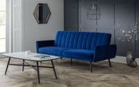 Palma Blue Velvet Sofa Bed 22JB05