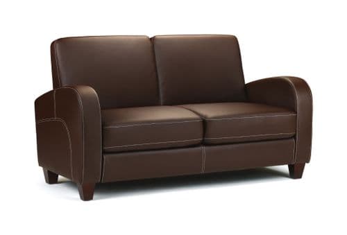 Pavia Chestnut Faux Leather 2 Seater Sofa JB571
