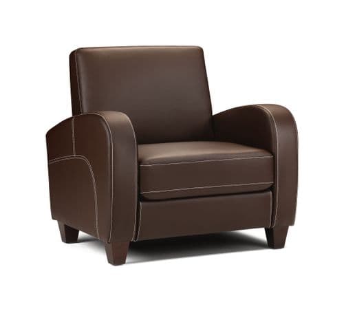 Pavia Chestnut Faux Leather Chair JB575