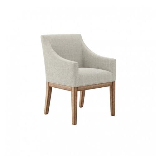 Pavone Bisque Linen Effect Dining Chair - 25LD