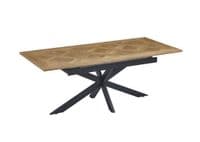 Payton 160cm Medium Oak Veneer Extending Dining Table (+40cm) - Online Outlet