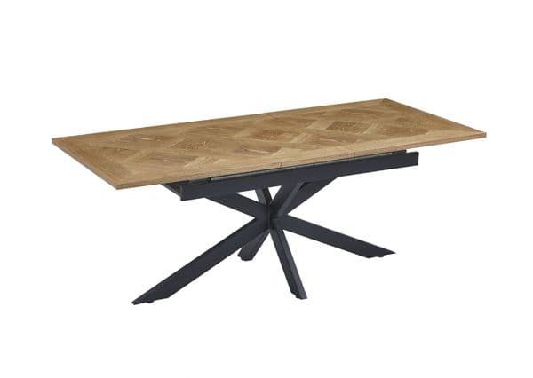 Payton 160cm Medium Oak Veneer Extending Dining Table (+40cm) - Online Outlet