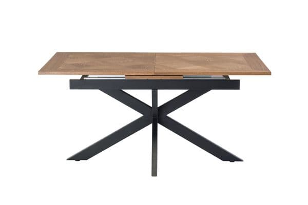 Payton 160cm Medium Oak Veneer Extending Dining Table (+40cm) - Online Outlet
