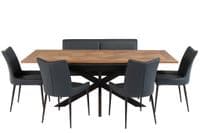 Payton 160cm Medium Oak Veneer Extending Dining Table (+40cm) - Online Outlet
