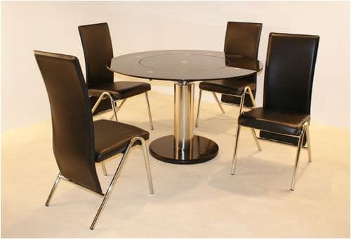 Perez Glass Dining Set H302-18