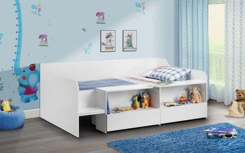 Pola Matt White Low Sleeper Bed 18JB509