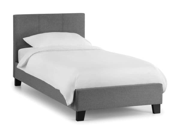 Pozzuoli Modern Crisp Light Grey Fabric Single Bed JB455