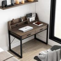 White Gloss Bedroom Desk with Drawers - Furniture Factor

