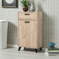 Priva Slim Narrow Sideboard Storage Unit in Grey Oak Effect