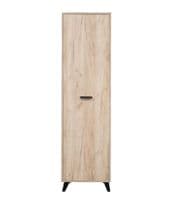 Priva Tall Slim Shallow Narrow Wardrobe In Grey Oak Effect