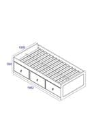 Puebla 3FT Single Waxed Pine Cabin Bed CB800