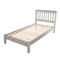 Puebla Grey Waxed Pine 3'0 Slatted Low End Bedstead CRG300LE