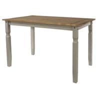 Puebla Grey Waxed Pine Small Rectangular Dining Table & 4 Chair Set CRGTBSET2