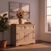 Puebla Grey Waxed Pine Small Sideboard CRG915