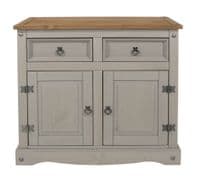 Puebla Grey Waxed Pine Small Sideboard CRG915