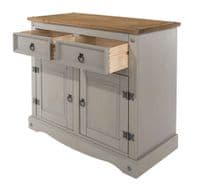 Puebla Grey Waxed Pine Small Sideboard CRG915