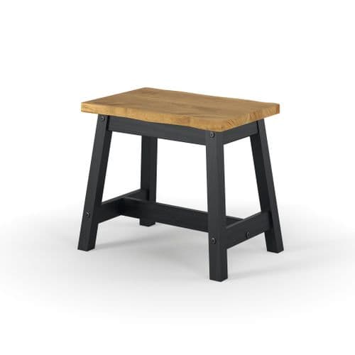 Puebla Solid Waxed Pine & Black Breakfast Stools CRB205 (Pair) CP