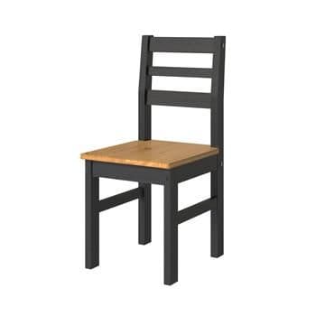 Puebla Solid Waxed Pine & Black Chair CRB107 (Pair) CP