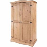 Puebla Waxed Pine 2 Door Wardrobe CR520
