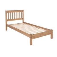 Puebla Waxed Pine 3'0 Slatted Low End Bedstead WX300LE