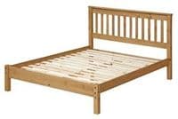 Puebla Waxed Pine 4'6 Slatted Low End Bedstead  WX460LE