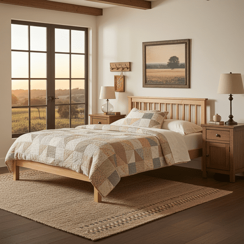 Puebla Waxed Pine 4'6 Slatted Low End Bedstead  WX460LE