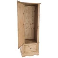 Puebla Waxed Pine Armoire with Mirrored Door CR525
