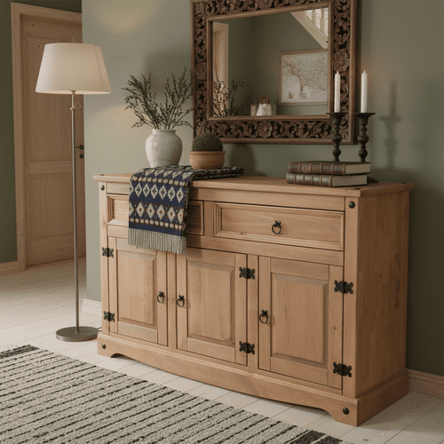 Puebla Waxed Pine Medium Sideboard CR916