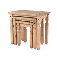 Puebla Waxed Pine Nest of Tables CR907