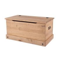 Puebla Waxed Pine Ottoman Storage Box CR540