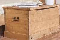 Puebla Waxed Pine Ottoman Storage Box CR540
