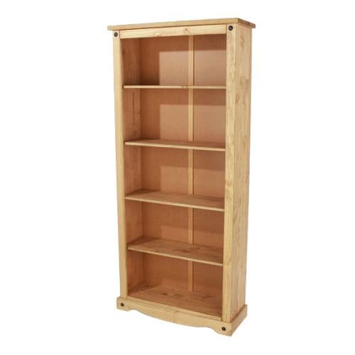 Puebla Waxed Pine Tall Bookcase CR924