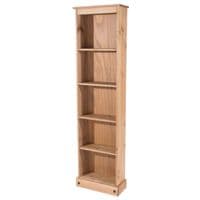 Puebla Waxed Pine Tall Narrow Bookcase CR946