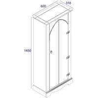 Puebla Waxed Pine Vestry Cupboard CR905