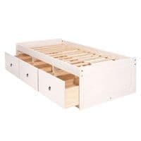 Puebla White Waxed Pine Cabin Bed CRW800