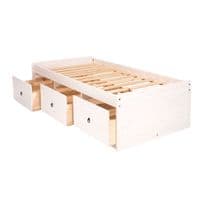 Puebla White Waxed Pine Cabin Bed CRW800