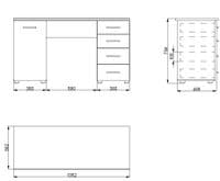 Pulton Large White Writing Desk with Drawers by furniturefactor