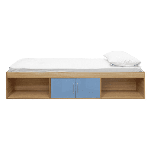 Puteaux Blue And Oak Storage Cabin Bed 19LD316
