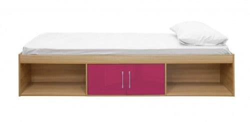 Puteaux Pink And Oak Storage Cabin Bed 19LD318