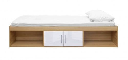 Puteaux White And Oak Storage Cabin Bed 19LD319