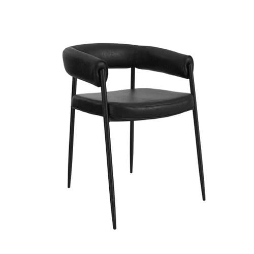 Quintara Black Industrial Style Dining Chair 25LD