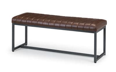 Reims Brown Faux Leather Bench 24JB164