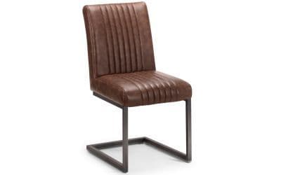 Reims Brown Faux Leather Dining Chair 24JB157