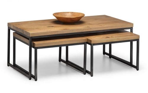 Reims Oak Effect Nesting Coffee Tables 24JB159