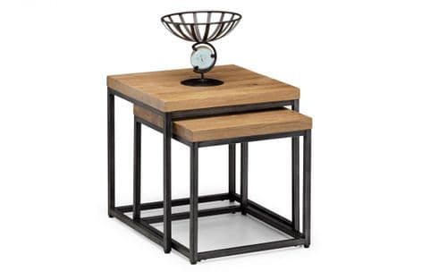 Reims Oak Effect Nesting Lamp Tables 24JB160
