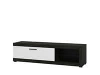 Remo Black Wood Effect And White Gloss Wide TV Cabinet 11013494 S/O