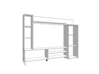 Retimno Slatted Oak Effect And Black Entertaiment Unit Wall TV Cabinet - 11013492 S/O