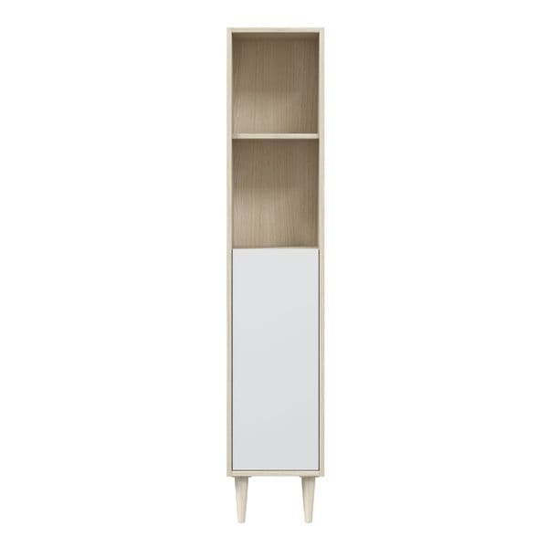 Revona Oak Effect And White 1 Door Tall Slim Bathroom Storage Cupboard- 305088R/SO